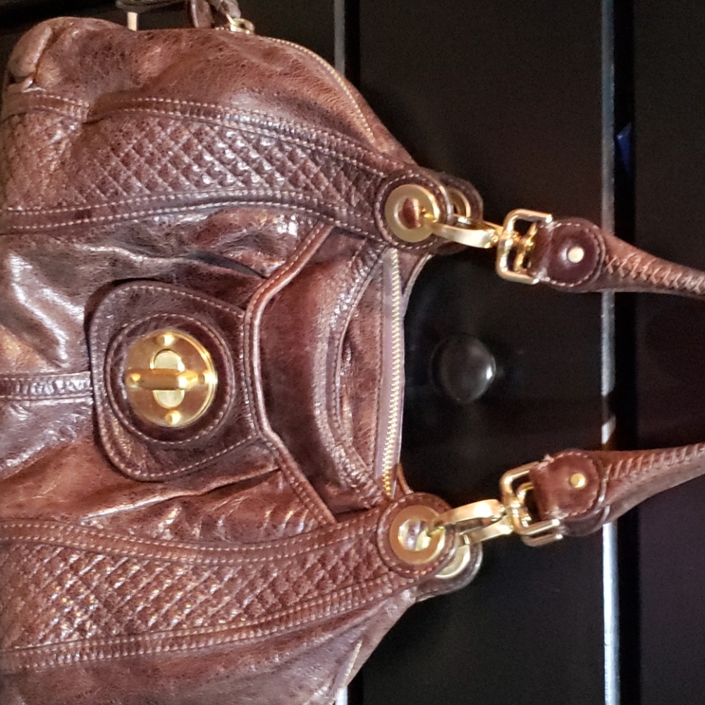 LockHeart  brown leather purse